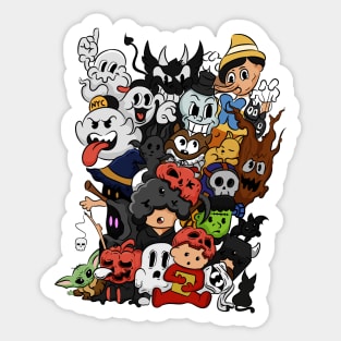 Fukinandfriend doodle art Concept Halloween Sticker